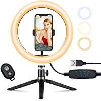 Aro de Luz Trípode Fotografía- 10.2&quot- Anillo de Luz Selfie con Control Remoto 120 LED 3 Modos 11 Niveles de Luz para…